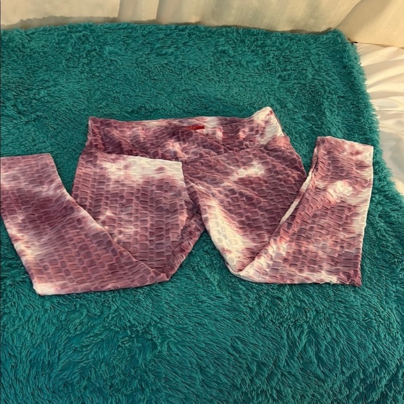 Women’s Purple Tie-Dye Leggings - Picture 2 of 5